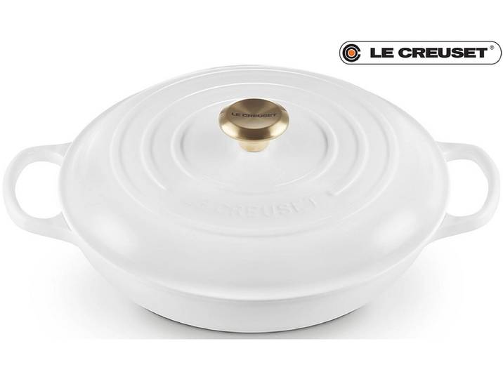 LE CREUSET Schmortopf SIGNATURE gusseisen weiss