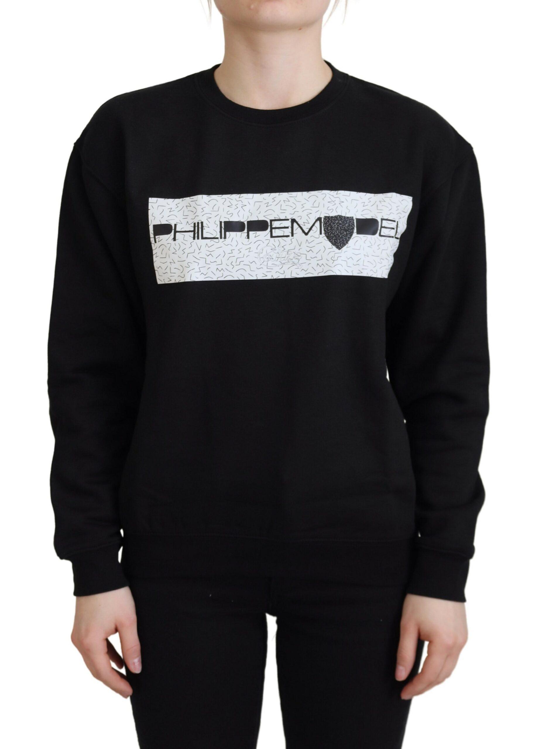 Schwarzes Sweatshirt mit grafischem Druck