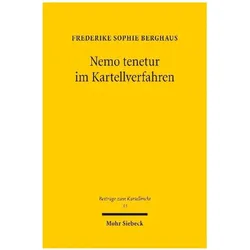 Nemo tenetur im Kartellverfahren, Fachbücher von Frederike Sophie Berghaus