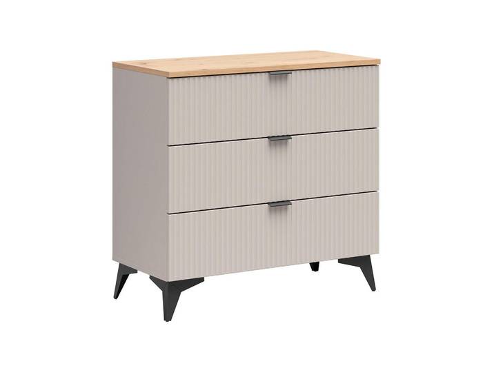 Petits-meubles Kommode Vicky Kaschmir, Holzwerkstoff, 3 Schubladen, 85x82x41 cm, Kleinmöbel, Kommoden