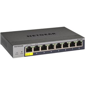 Netgear Switch Smart Cloud, GS108T-300PES, managed, 8-Port, 1 Gbit/s, 1x PoE-In