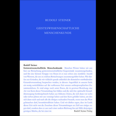 Geisteswissenschaftliche Menschenkunde, Gebundene Ausgabe von Rudolf Steiner, Rudolf Steiner, 978-3-7274-1071-0