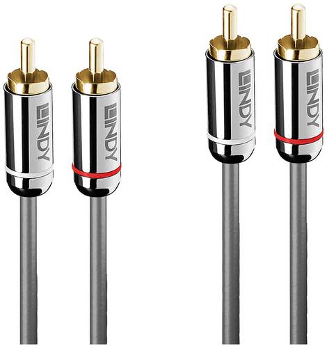 LINDY 35348 RCA Audio Anschlusskabel [2x Cinch-Stecker - 2x Cinch-Stecker] 5m Anthrazit