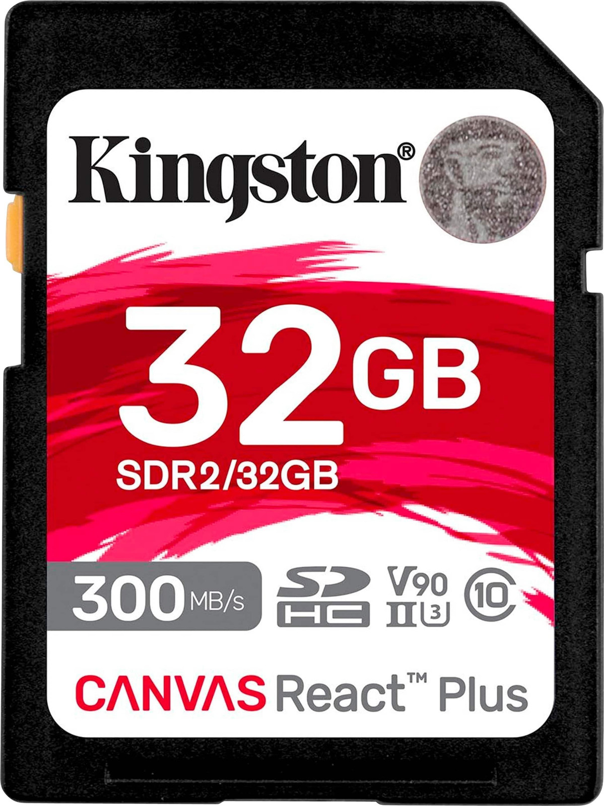 Kingston Canvas React Plus 32GB SDHC UHS-II SD-kaart voor Full HD/4K/8K