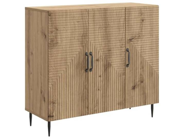 KKgypkn Sideboard Artisan-Eiche 89 x 34,5 x 80 cm Holzwerkstoff Vintage Design, 90-Grad-Türmechanismus, Regalfläche, pflegeleicht mit feuchtem Tuch