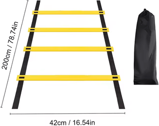 Inspire Essentials Agility Training Ladder With Adjustable Rungs For Speed And Footwork Drills 2m