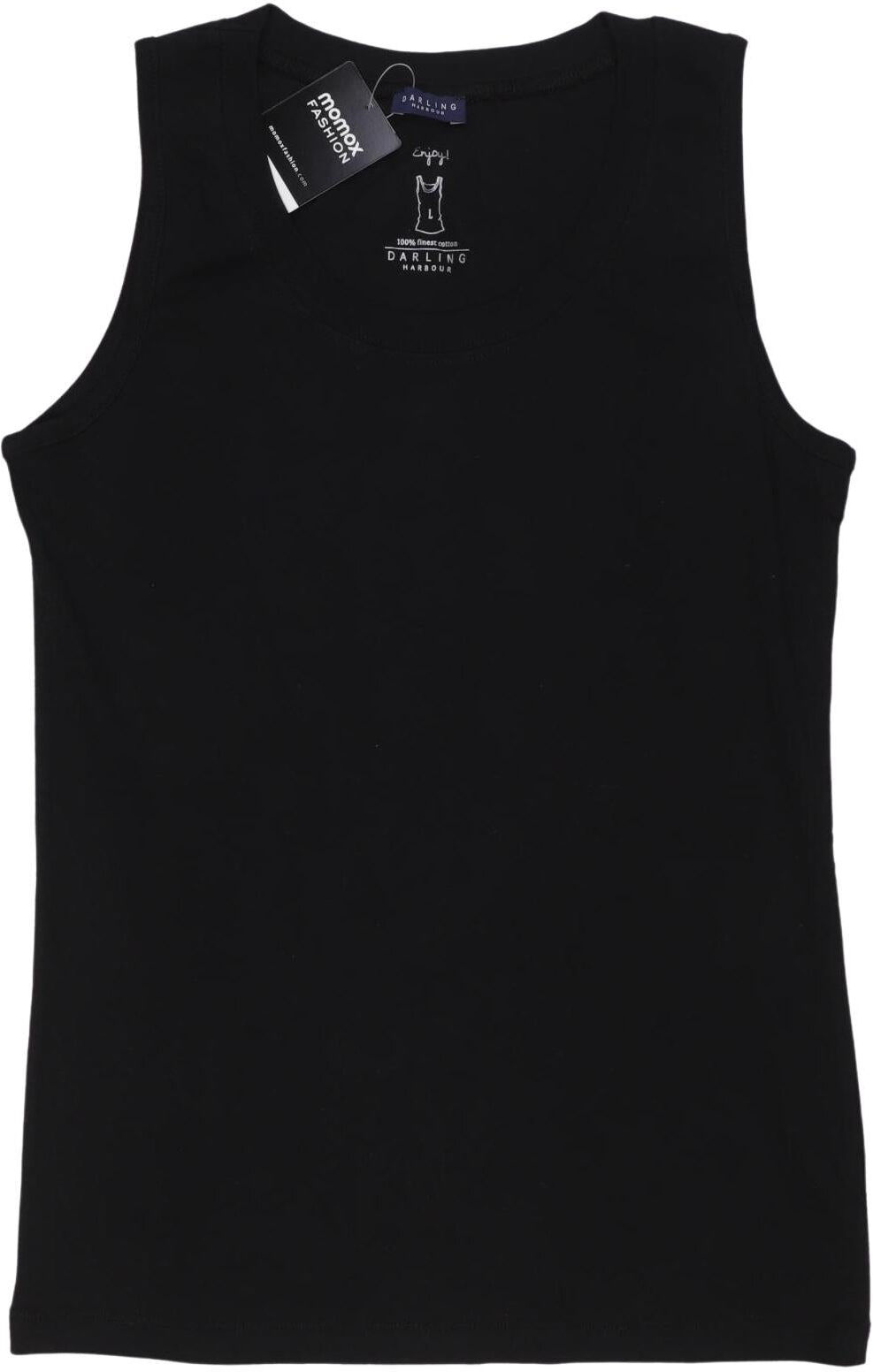 darling harbour Damen Top, Schwarz, Gr. L, Baumwolle - Second Hand