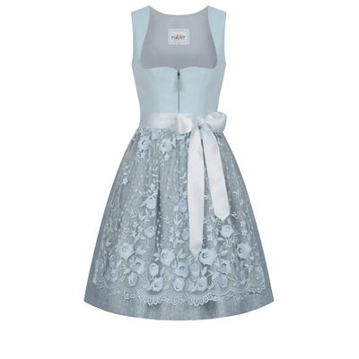 Dirndl NÜBLER "Dirndl mini Garbine", Damen, Gr. 40, EURO, blau, Obermaterial: 100% Polyester PES., Kleider