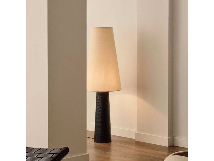 Kave Home Vloerlamp Senni 130cm - Beige - Japandi
