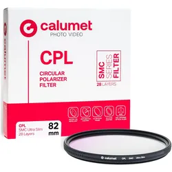 Calumet Filtr Filtr CPL SMC 82 mm Ultra Slim 28 Layers (82 mm, Polarisationsfilter), Objektivfilter, Transparent