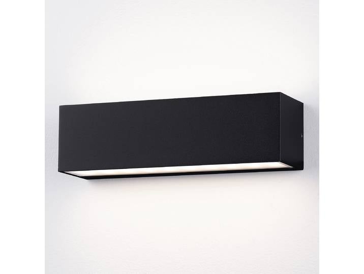 LED-Wandleuchte 23 x 7 x 7cm Schwarz/Schwarz
