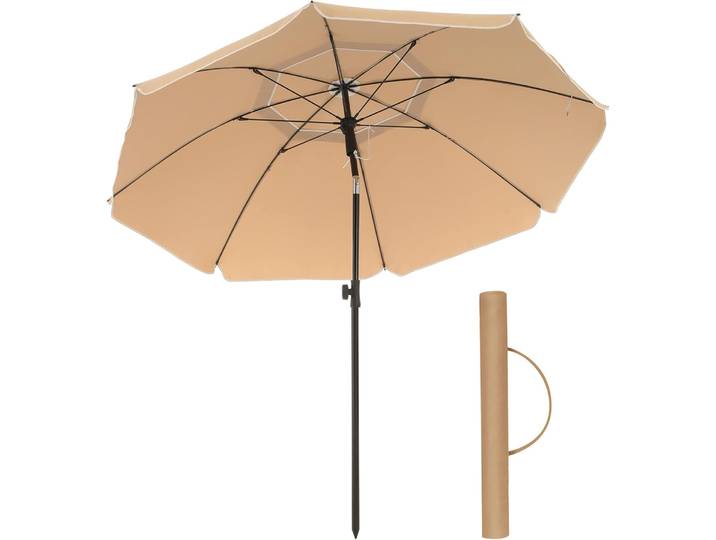 Sonnenschirm 160cm UPF50+ Taupe Polyester