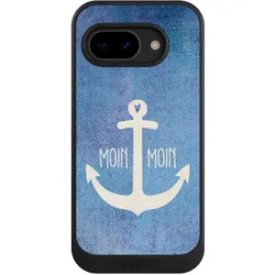 Nivocase Hülle für Google Pixel 9a Handyhülle NIVOcore Case Schwarz Anker Blau maritim (Google Pixel 9a), Smartphone Hülle, Blau, Schwarz
