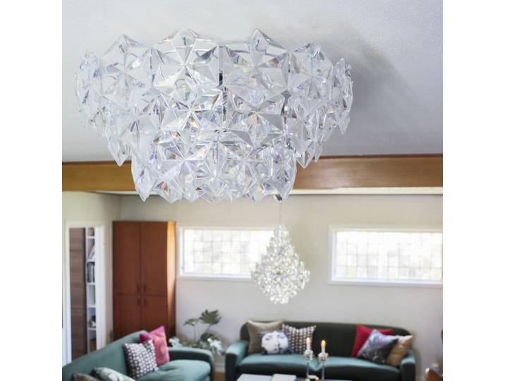 Monarque Plafonnier Chrome/Clear - By Rydéns - Salon / séjour - Design - Plastique - Rond