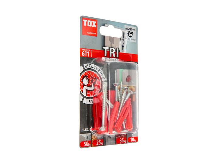 TOX Allzweckdübel mit Schraube TRI ⌀ 6 mm 10 Stück
