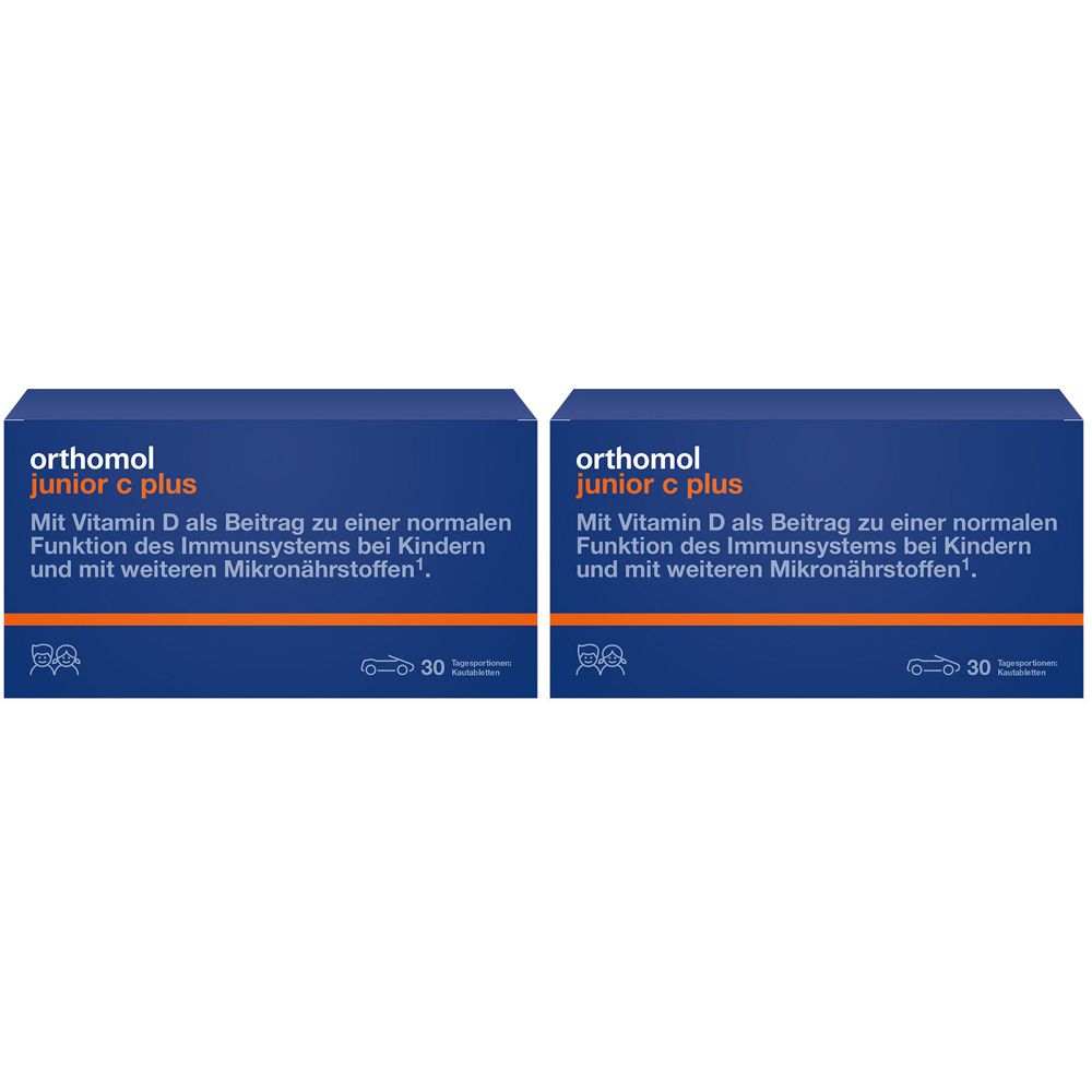 2x Orthomol junior C plus Mandarine/ Orange 2x30 St Kautabletten