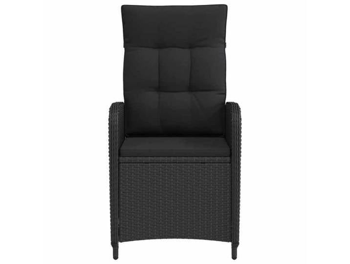 Moderne Chaise de jardin - 1 place - Fauteuil relaxation - inclinable Noir polyrotin @FR7743210