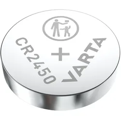 Batterien Knopfzelle CR2450, 1 Stück, Lithium Coin, 3V, kindersichere Verpackung, für elektronische Kleingeräte - Autoschlüssel, Fernbedienungen, Waagen