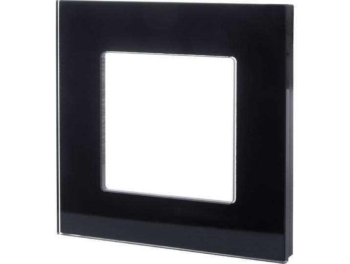 Maclean -Glazen frame voor contactdoos - Modulaire wandcontactdoos Inbouw wandcontactdoos Inbouw (glasraam voor wandcontactdoos\, zwart)