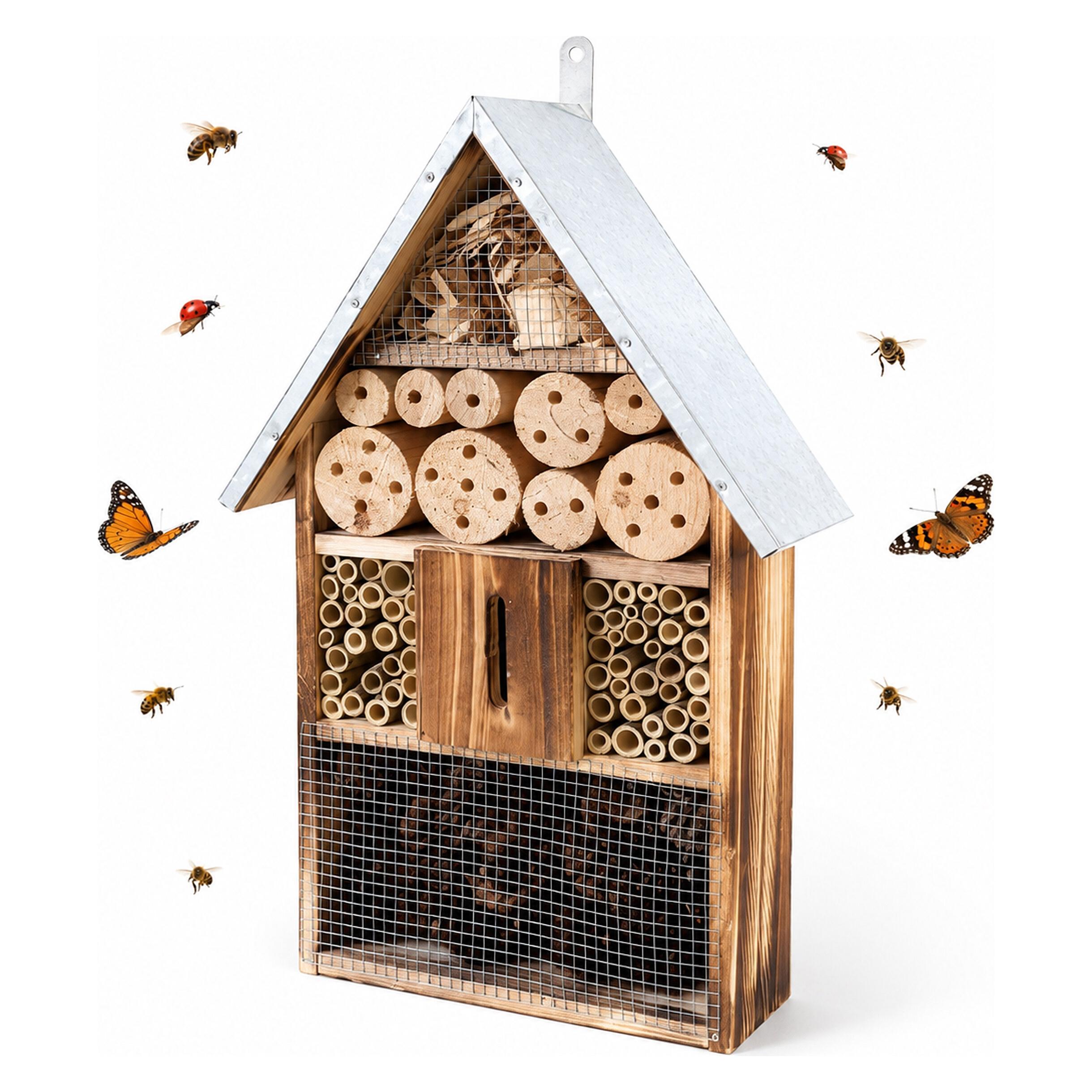 Relaxdays Insektenhotel (Florfliegen, Marienkäfer, Schmetterlinge, Wildbienen) (4052025844851)