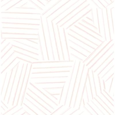 A-Street Prints Helene Pink Geometric Lines Wallpaper