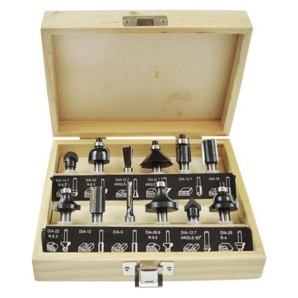 AW Tools Holzfräser, 12-teiliges Set, 8 mm (AW40513) (AW40513)