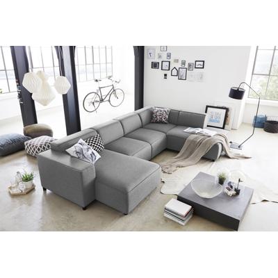 Wohnlandschaft "Bulky U-Form", grau, B:324cm T:195cm, ATLANTIC HOME COLLECTION, Sofas, Wohnlandschaft, in U-Form und XXL Sitzfläche, modular aufgebaut