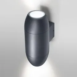 OSRAM  CANNON Außenwandleuchte oval Anthrazit Aluminium up & down Lichtkegel