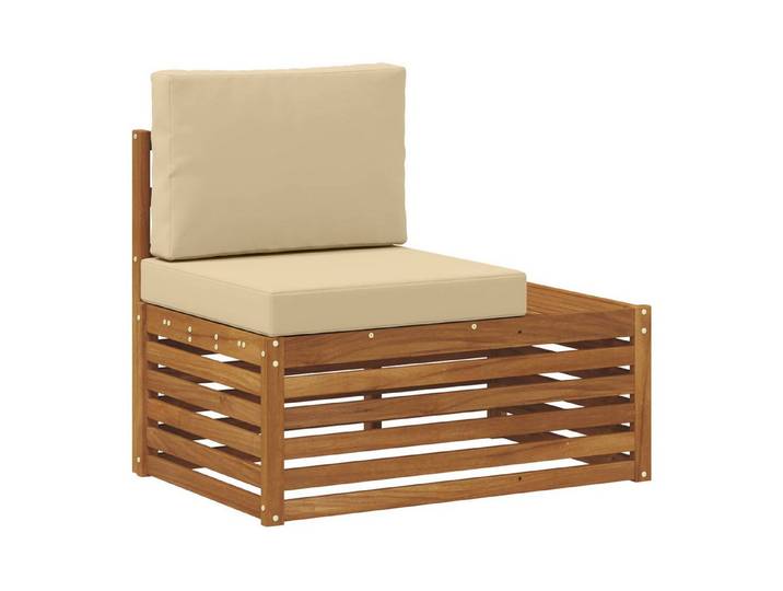 vidaXL Sofaelement Outdoor Endsofa Natur 91 x 63 x 73 cm Massivholz (1 St)