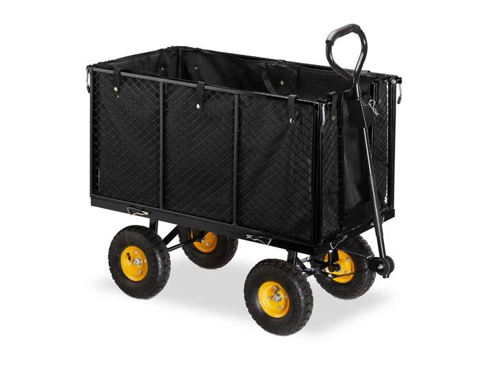 Hoher Handwagen für den Garten Gelb-Schwarz