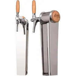 Ich-zapfe Schanksäule, Bierzapfsäule - Modell Naked Eichen, 1-leitig, Getränkespender Zubehör, Braun