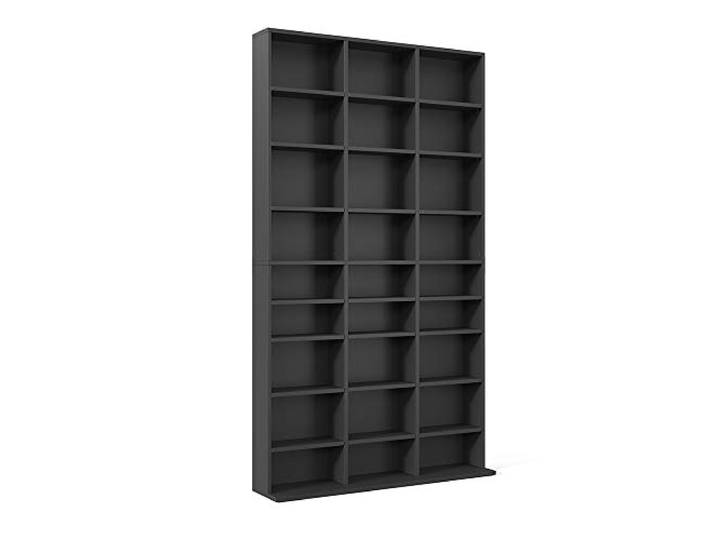 Vicco Cd-Regal Jukebox, Schwarz, 102 x 178 cm zur stehenden und wandmontierbaren Medienaufbewahrung