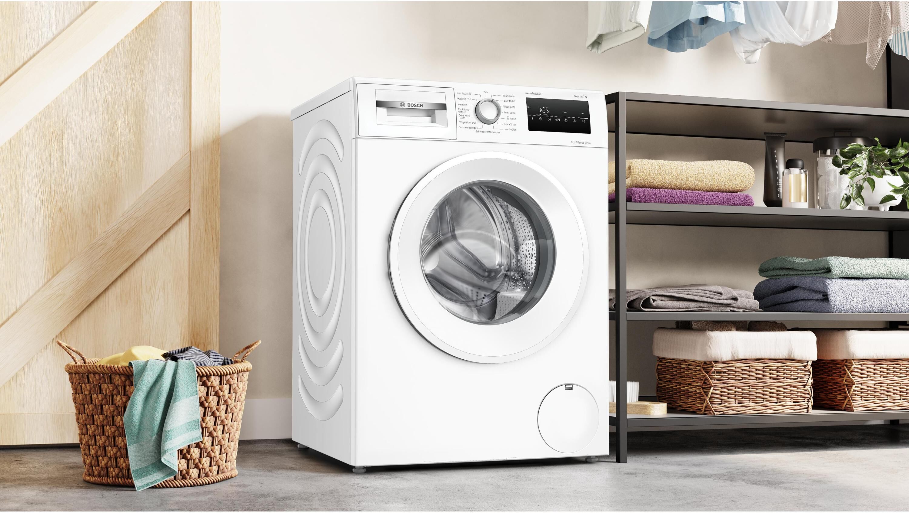 Bosch Waschmaschine "Serie 4 WAN282A4CH Links", Energieeffizienz: A, weiss (weiß), B:59,8cm H:84,5cm T:59cm, Waschmaschinen, Waschmaschine weiß Einheitsgröße