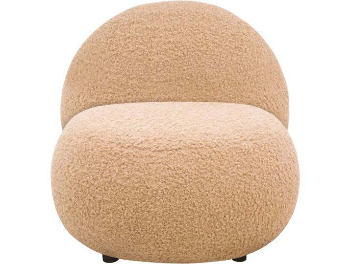 Sessel HOME AFFAIRE Mithras II Cocktailsessel, organische Formensprache, Solitär Sessel , grau (taupe), B:73cm H:76cm T:75cm, 100% Polyester, Sessel, Sessel, Bouclé oder Fellimitat; Lieferzeit nur ca. 2 Wochen