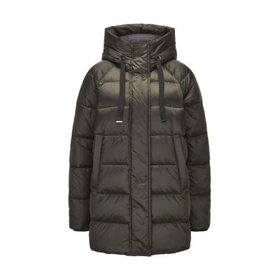 Steppjacke MILESTONE "Milestone Steppjacke MSUmeko", Damen, Gr. 42, braun (dunkeloliv), Jacken Steppjacke, sportive Steppjacke in A-Linie