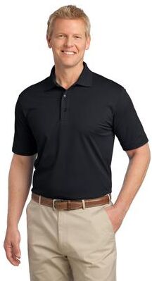 Port Authority K527 Tech Pique Polo Shirt in Black size XS   Polyester