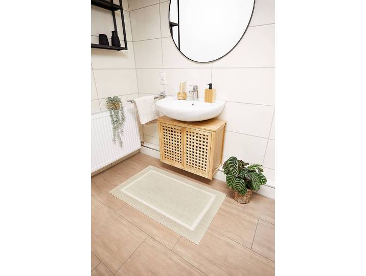 Tapis de bain Maui 50 x 80cm Beige/Beige