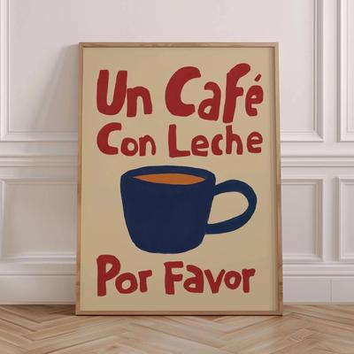 Uplift Essentials """But First Cafecito"" Quotation Canvas Print Minimalist Spanish Wall Art For Modern Living Rooms & Cafes style 14 15.7 X 23.6 In (40x60 Cm)"