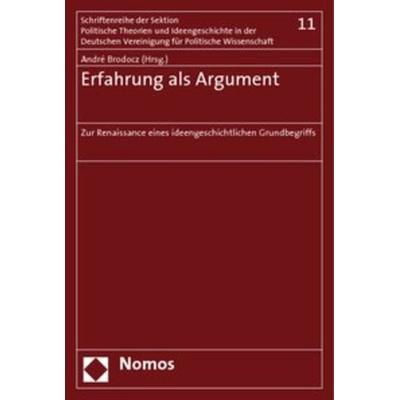 Erfahrung als Argument, Taschenbuch von Andre Brodocz, Nomos, 978-3-8329-2256-6