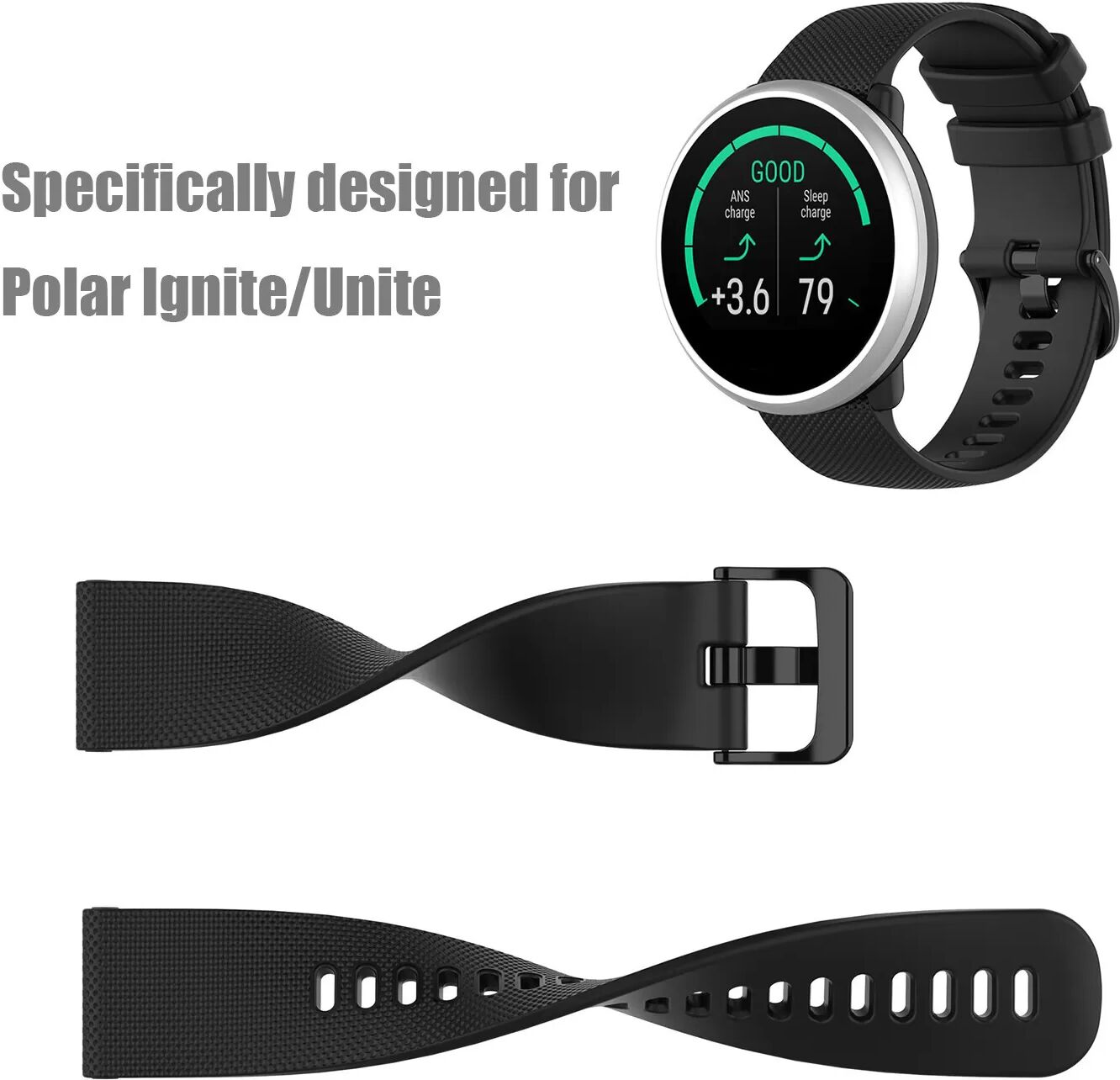 INF Bracelet en silicone pour Polar Ignite/Unite