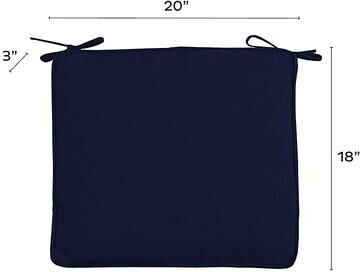Replacement Chair Cushion - 20x18 - Box Edge, Canopy Fern/White - Ballard Designs