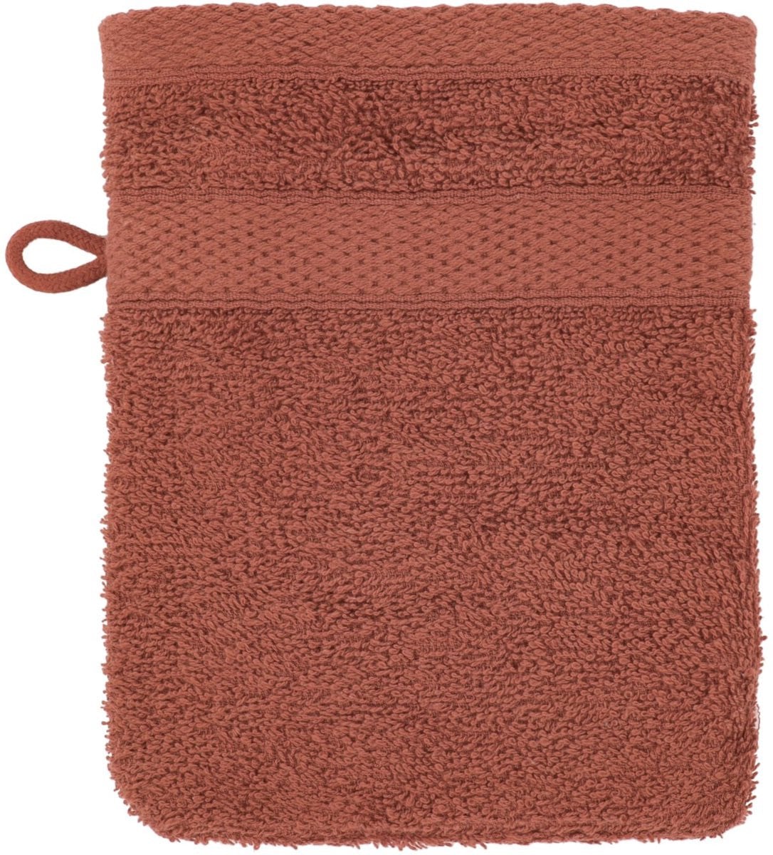 Tiseco Set van 4 katoenen washandjes - Terra