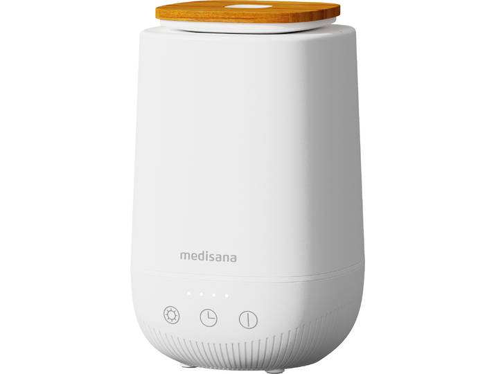 Diffuser MEDISANA AD 650 , weiß, B:110cm H:178cm T:110cm, Luftbefeuchter, Diffuser, 0,2 l Tank, Timer-Funktion, LED-Anzeige, 6 Farben, Ultraschalltechn.