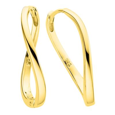 Paar Creolen BRUNO BANANI "Schmuck Geschenk Silber 925 Ohrschmuck Ohrringe", gold (gelbgoldfarben), Ohrringe, Damen, Silber 925 (Sterlingsilber)