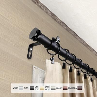 InStyleDesign Pita 1 inch Diameter Adjustable Curtain Rod