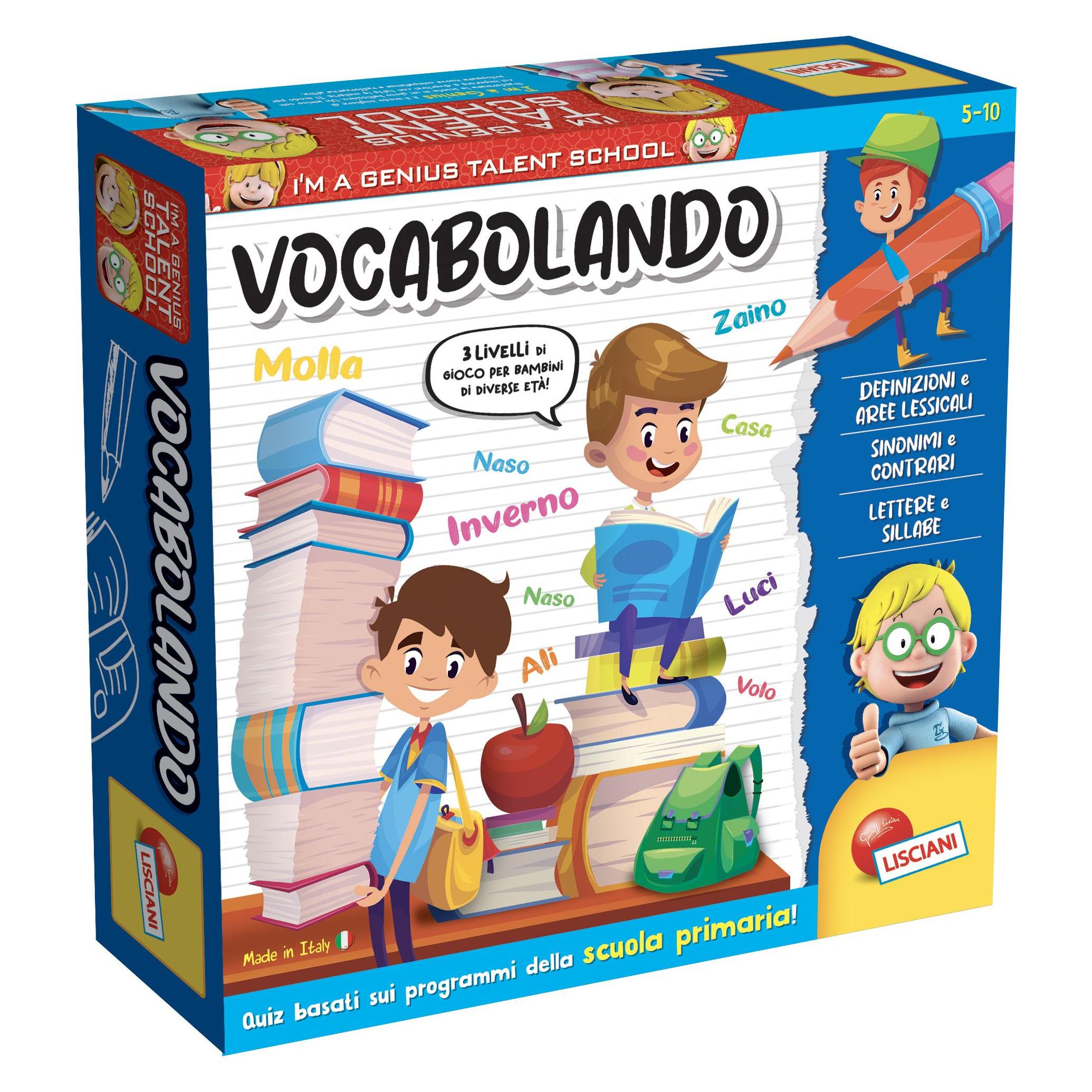 Lisciani I'M A GENIUS AT VOCABULARY (Italienisch, 5 - 10 Jahre) (100484)