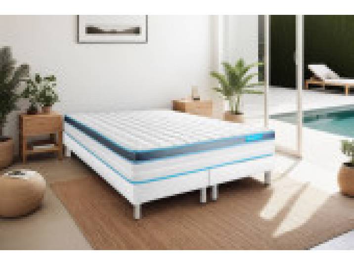 Sommeil de plomb - Matelas 160 x 200 - Confort : - Sommier Coffre Tissu