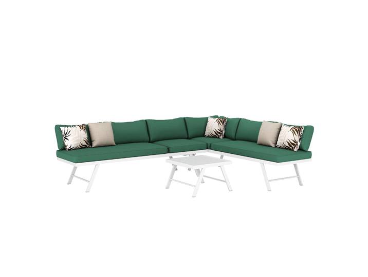 Lounge CALVI multifunktional grün/weiss