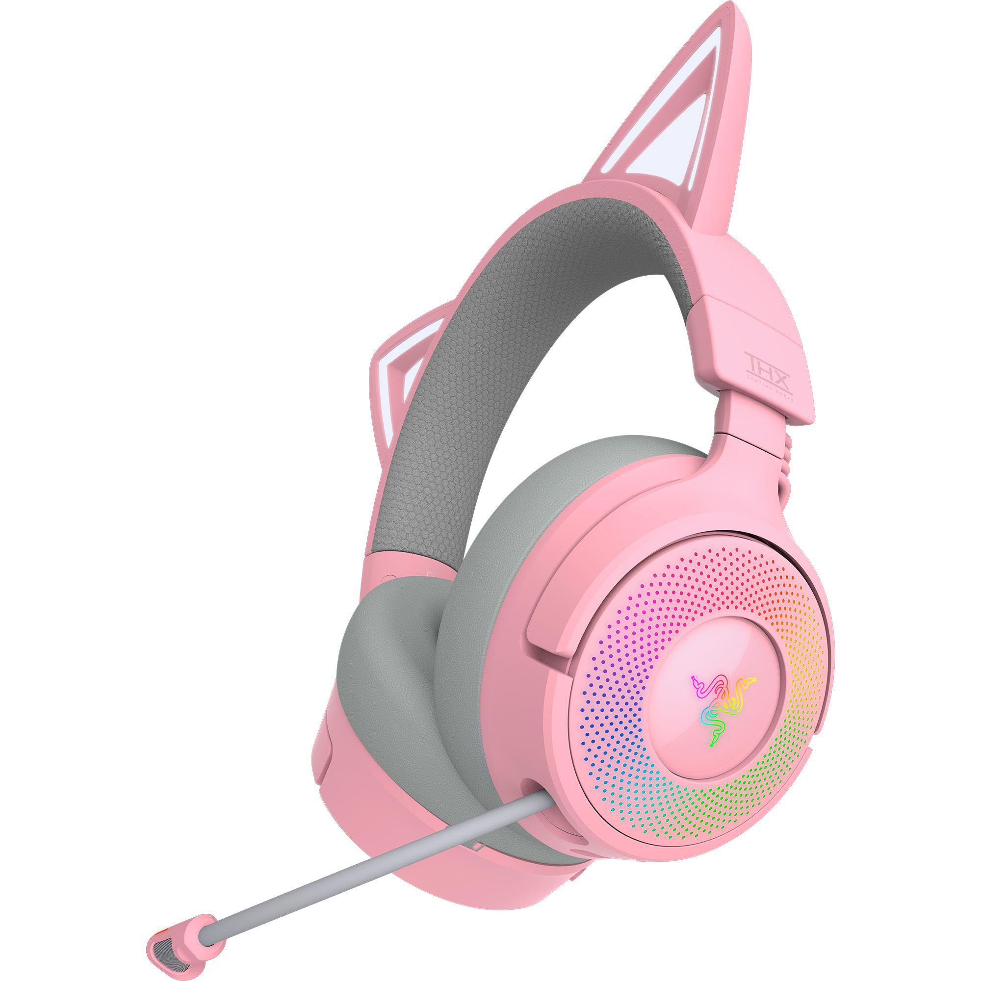 Razer Kraken Kitty V3 Pro Gaming Headset kabellos / kabelgebunden (Funk / Bluetooth) Rosa