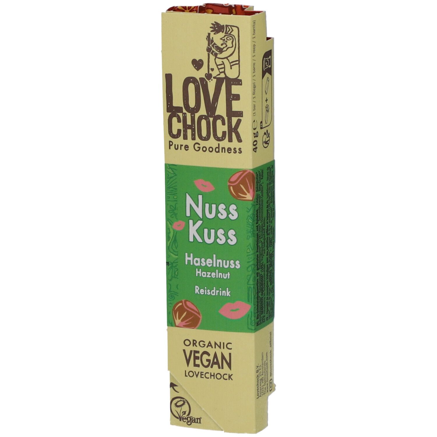 Lovechock Nuss Kuss 40 g Schokolade